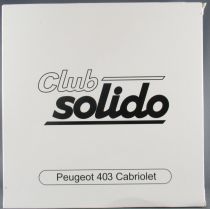 Club Solido Coffret Réf 108 Série 100 Peugeot 403 Cabriolet Bleu 1/43 Neuve Boite