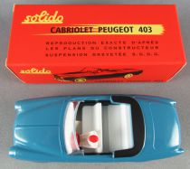 Club Solido Coffret Réf 108 Série 100 Peugeot 403 Cabriolet Bleu 1/43 Neuve Boite