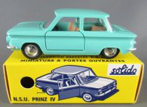 Club Solido Gift Set Ref 127 Series 100 N.S.U. Prinz IV Turquoise 1:43 Mint in Box