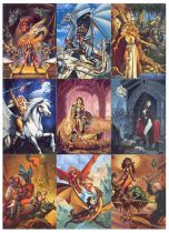 Clyde Caldwell (Fantasy Art) - FPG Trading Cards (1995) - Complet series of 90 trading cards