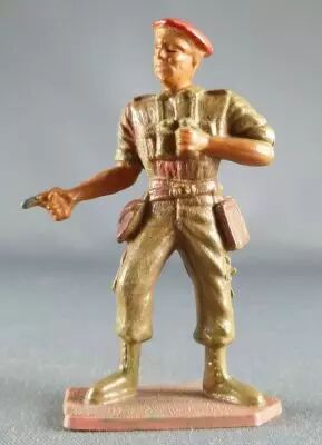 Cofalu - 54mm - Arm�e Moderne - Parachutiste Officier jumelles & pistolet 3