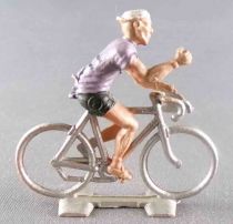 Cofalu (60\'s) - Cyclist (Plastic) - Lilac Team Black Stripes Right Arm Up