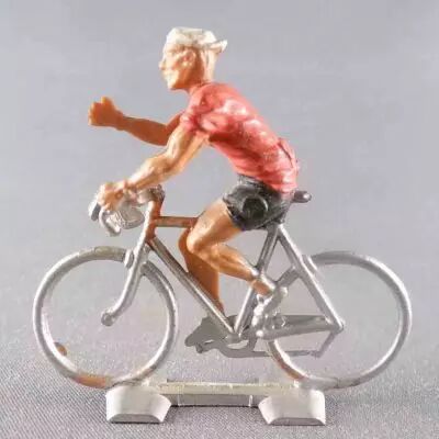 Cofalu (Ann�es 60) - Cycliste Plastique - Equipe Rouge Bras Droit Lev�