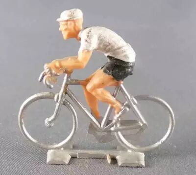 Cofalu (Ann�es 60) - Cycliste Plastique - Maillot Blanc Rouleur 