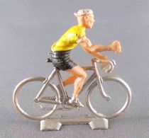 Cofalu (Années 60) - Cycliste Plastique - Maillot Jaune Bidon Main Droite