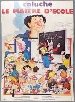 Coluche - Sticker - Le Maitre d\'Ecole Movie Poster
