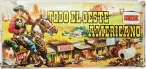 Comansi 222 - Wild West -Todo el Oeste Americano Fort-Tin 3 Levels Set Cow-boys Village Boxed