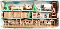 Comansi 222 - Wild West -Todo el Oeste Americano Fort-Tin 3 Levels Set Cow-boys Village Boxed