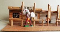 Comansi 222 - Wild West -Todo el Oeste Americano Fort-Tin 3 Levels Set Cow-boys Village Boxed