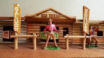 Comansi 222 - Wild West -Todo el Oeste Americano Fort-Tin 3 Levels Set Cow-boys Village Boxed