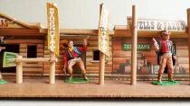 Comansi 222 - Wild West -Todo el Oeste Americano Fort-Tin 3 Levels Set Cow-boys Village Boxed
