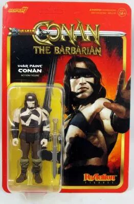 Conan le Barbare (1982 Movie) - Super7 ReAction - War Paint Conan - Figurine 10cm