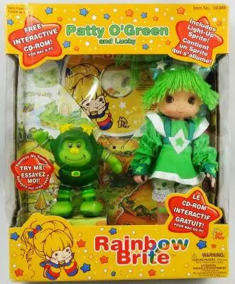 Poupée Rainbow Brite Mattel - Patty O'Green / Verdarine - 23cm - Boîte Canada (Neuve)