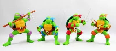 (copie) Teenage Mutant Ninja Turtles - Comansi - Cowanbunga Set of 4 PVC figures from 1987 Animated TV Series