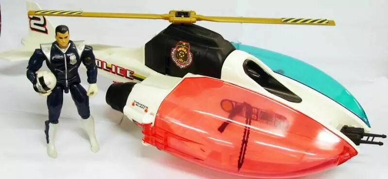 C O P S Crooks Air Raid Helicopter With Bullseye Loose c o p s crooks air raid helicopter