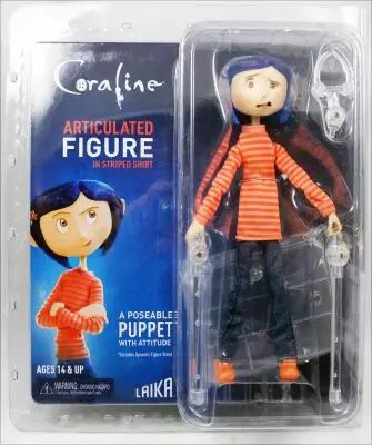 Coraline - Coraline en chandail ray� - Figurine articul�e 17cm - NECA