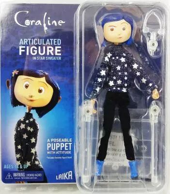 Coraline - Coraline en pull �toil� - Figurine articul�e 17cm - NECA