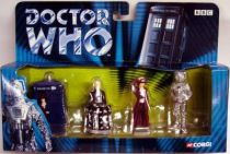 Corgi - Doctor Who figures set : Tardis, Davros, Dr. Who & Cyberman