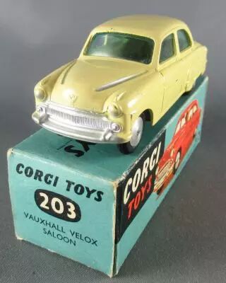 Corgi Toys 203 - Vauxhall Velox Saloon Jaune P�le Proche Neuf Boite 1/43 