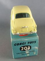 Corgi Toys 203 - Vauxhall Velox Saloon Light Yellow Near Mint in Box 1:43