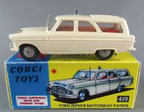 Corgi Toys 419 - Ford Zephyr Motorway Patrol Near Mint Repro Box 1:43