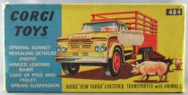Corgi Toys 484 - Dodge Kew Fargo Livestock Transporter with Animals Boxed 1:43