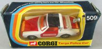 Corgi Toys 509 - Porsche Targa Police Proche Neuf Boite 1/43