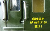 CPMR RMA 401 Ho Sncf DEV Uic Forestier 1st Class A8 myfi 5160 Green Interior Fittings no Box