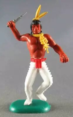 Crescent Toy - Figurine Plastique D�montable Swoppet - Far West - Indien Couteau