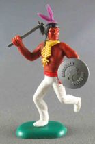 Crescent Toy - Plastic Figure Swoppet Movable - Wild West - Indian Tomahawk & Shield