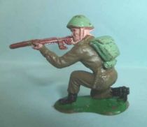 Crescent Toy - WW2 - Infanterie Anglaise tireur fusil genoux