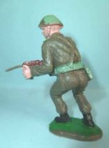 Crescent Toy - WW2 - Infanterie Anglaise tireur mitraillette hanche