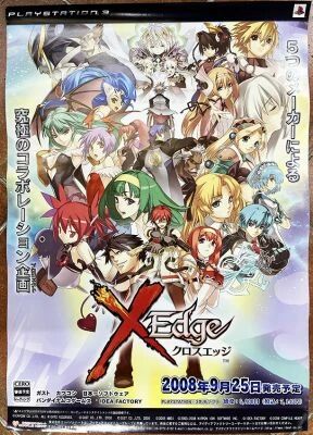 Cross Edge (XEdge) / PlayStation 3 - Poster Promo 73x51cm (Compile Heart 2008)