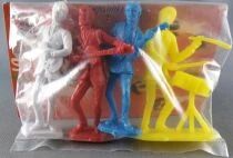 (cThe Beatles - Emirober - Set of 4 Figures Mint in George Harrison Baggie 1