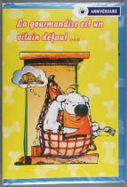 Cubitus - Cartoon Collection 1998 - Carte Anniversaire & enveloppe La gourmandise est un vilain défaut...