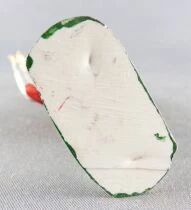 Cyrnos - Renaissance - Piéton Casque Brandissant Epée Bouclier Jaune Plumet Noir Cape Rouge