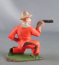Cyrnos - Wild-West - Cow-Boys Footed firing guns kneeling (orange)