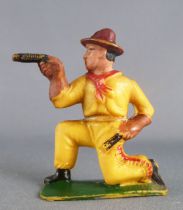 Cyrnos - Wild-West - Cow-Boys Footed firing guns kneeling (yellow)