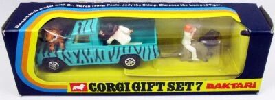 Daktari - Gift set GS7 Corgi 1973 - Land Rover 109 WB avec Figurines & Animaux (neuf en boite)