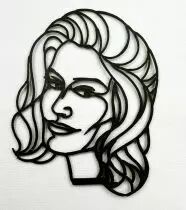 Dalida - 13cm/5inch Portrait Stencil Silhouette Plastic (1960\'s)