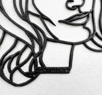 Dalida - Portrait Pochoir Silhouette plastique 13cm (1960\'s)