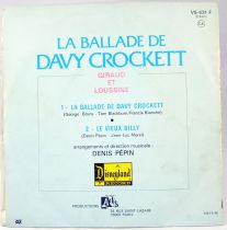 Davy Crockett - Mini-LP Record \ The Ballad of Davy Crockett\  by Giraud & Loussine - Ades Records 1976