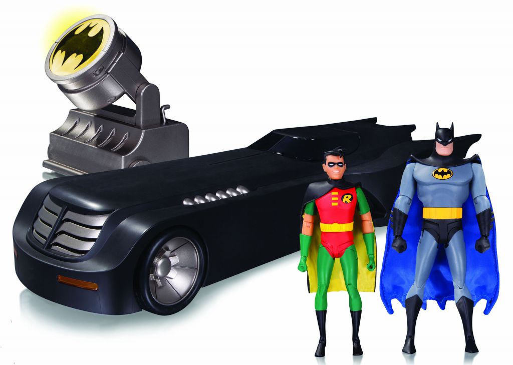 DC Collectibles - Batman The Animated Series - Batmobile (Deluxe Edition  with Batman & Robin)