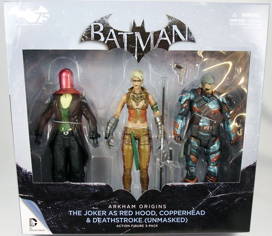 DC Direct - Batman Arkham Origins : The Joker as Red Hood, Copperhead,  Deathstroke Unmasked
