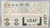 Decal Sheet Aircraft Fairchild A-10 Prototype USAF 11369 1:72