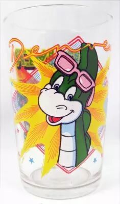 Denver the Last Dinosaur - Amora drinking glass - Denver playing guitar