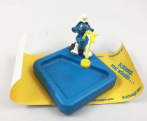 Desktop Smurf (Schlumpf Büro) - Schleich - 53101 Smurfy Paperclip-Tray with Magnetic Fishing Line