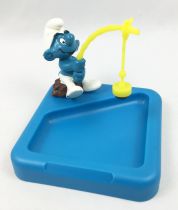 Desktop Smurf (Schlumpf Büro) - Schleich - 53101 Smurfy Paperclip-Tray with Magnetic Fishing Line