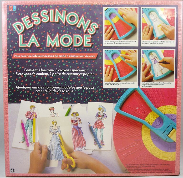 Dessinons la mode - Drawing board - Milton Bradley 1990