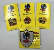 Dick Tracy (1990) - Lot de 3 pins et 1 badge Applause